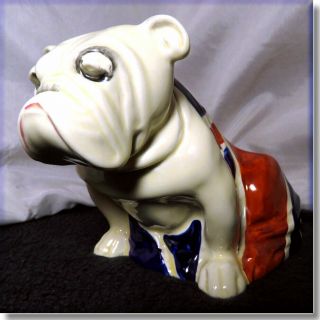 Rare Vintage Royal Doulton Medium Union Jack Bulldog Designed By Charles Noke