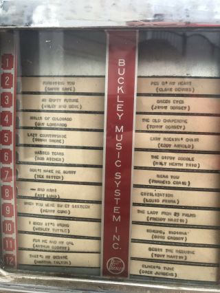Vintage Buckley Jukebox Table Top Music Box Selector Antique 2