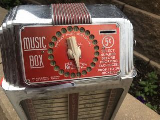 Vintage Buckley Jukebox Table Top Music Box Selector Antique 3
