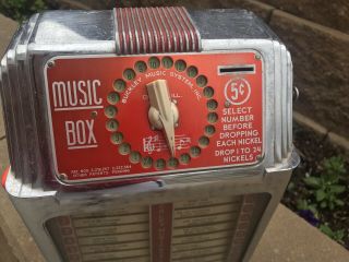 Vintage Buckley Jukebox Table Top Music Box Selector Antique 4