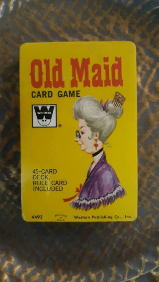 Vintage Old Stock Old Maid Card Game Whitman Usa
