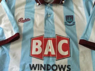 West Ham United Bukta Vintage Away Shirt Large Man 42/44 Inch Chest