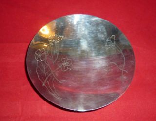 Solid Silver Art Nouveau Style Dish By The Great Mappin & Webb,  Sheffield 1965