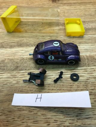 Vintage Tyco Pro V W Beetle Drag Race Car Slot Car / 1:64 Ho / Rare.  (cc4 - Box 5)