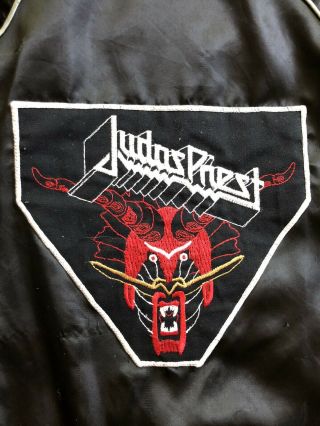 Vintage 1984 Roadie Judas Priest Defenders Of The Faith Satin Sukijan Jacket,  S 7