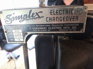 RARE 1950’s SIMPLEX XL PR - 1004 35MM COMMERCIAL MOVIE THEATER PROJECTOR WITH BASE 12