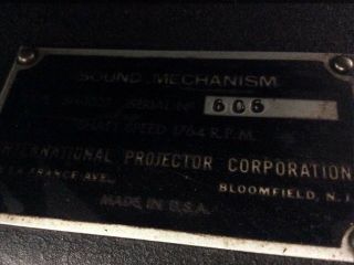 RARE 1950’s SIMPLEX XL PR - 1004 35MM COMMERCIAL MOVIE THEATER PROJECTOR WITH BASE 9