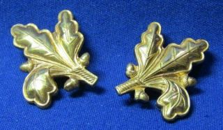 Wwii 1/20 10k Gold & Sterling Navy Naval Supply Officer Insignia Set
