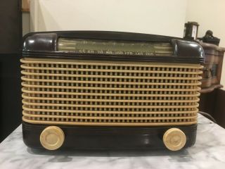 Vintage Farnsworth Am/sw Radio Model Et - 060 (1946) Rare &