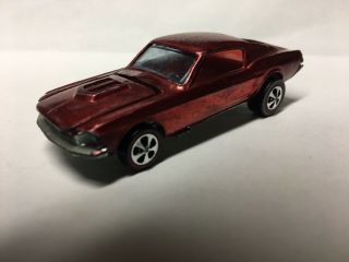 Vintage Hot Wheels Redline 1967 Red Custom Mustang (hk)