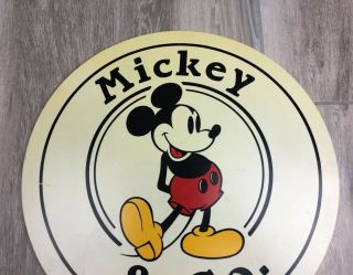 Vintage Walt Disney Mickey & Co.  By J.  G.  Hook Retail Sign Large Double Sided 18” 6