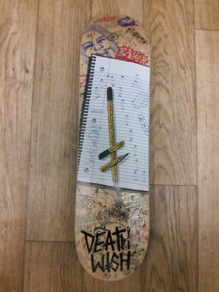 Vintage Very Rare Nos Deathwish Skateboard Signed By Neckface And Art 1 Of 100