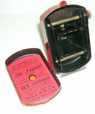 Rare Red CARMAN PYGMEE Subminiature Camera 7