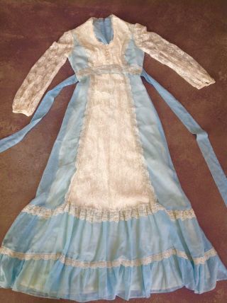 Vintage Gunne Sax Victorian Dress Hippie Prairie Dress Bohemian Wedding