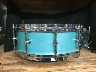 Tama Granstar Artstar 5x14 Snare Drum - Pat 30 1 ply Rare Turquoise FInish 3