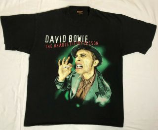 Vintage 90s David Bowie Hearts Filthy Lesson Outside Nin Tour Brockum T - Shirt Xl