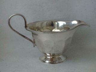 Art Deco Solid Sterling Silver Cream Jug 1934/ L 14.  5 Cm/ 134 G