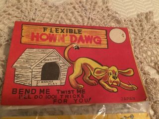 Vintage Novelty Toy “Flexible Hown Dawg” Rare Old Stretchy Toy from the 50’s 2