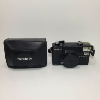 Vintage Minolta Hi - Matic Af2 Auto Focus W/ Flash 35mm Film Camera 38mm 1:2.  8