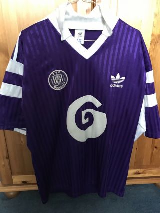 Anderlecht Vintage Football Shirt Adidas 42 44 Large