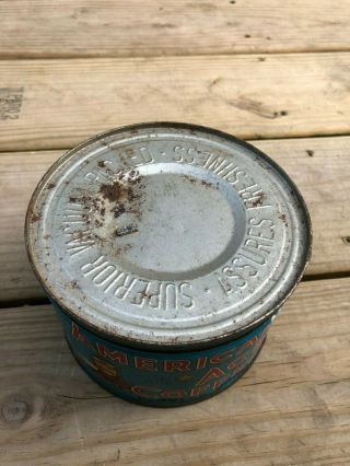 Vintage American Ace Coffee Tin Litho 1LB Keywind Nashville TN Antique Pilot Old 5