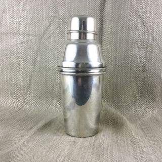 Vintage Cocktail Shaker Mixer Retro Silver Plate Mid Century Silverplate