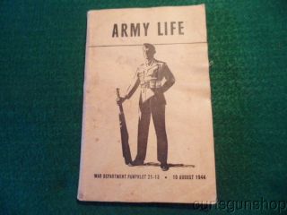 Wwii Us Army Life Soldiers Booklet 1944 Dated