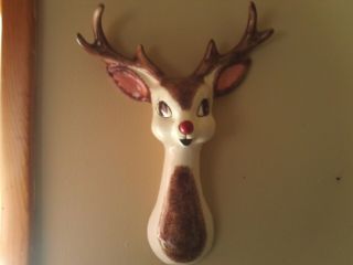Vintage Rudolph The Red Nose Reindeer Lighted Christmas Decoration