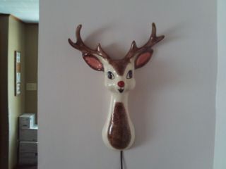 Vintage Rudolph The Red Nose Reindeer Lighted Christmas Decoration 5