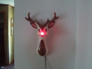 Vintage Rudolph The Red Nose Reindeer Lighted Christmas Decoration 6