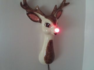 Vintage Rudolph The Red Nose Reindeer Lighted Christmas Decoration 7