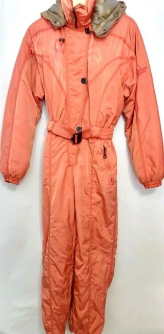 Vintage Womens Snow Suit Ski Suit Size Medium Made In Italy Snowboard One Piece