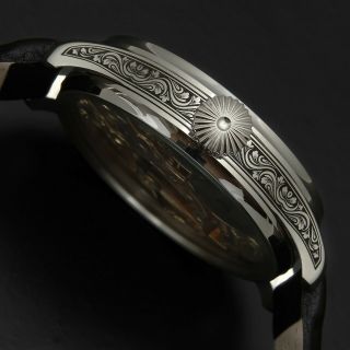 LOUIS ULYSSE CHOPARD L.  U.  C movem SWISS Skeleton Hand Engrav Rare Watch 48mm 2