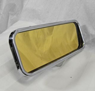 Vintage Guide Glare - Proof Rear View Mirror Yellow Gold Glass Gm Chevy Htf