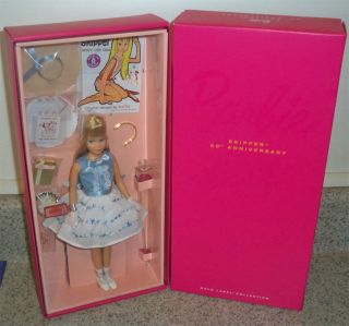 Mattel 50th Anniversary Skipper Doll Nrfb 2014 Gold Label Happy Birthday