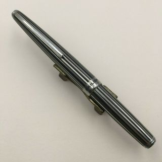 1292 Sailor Fountain Pen Pocket Size Black Stripe Vintage Made In Japan