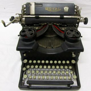 Vintage Royal Typewriter Co.  Glass Side & Glass Key Open Face Typewriter 10 2