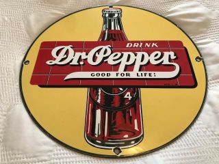 Vintage Dr.  Pepper Porcelain Sign,  Soda,  Pop,  7up,  Mountain Dew,  Coca Cola,  Pepsi