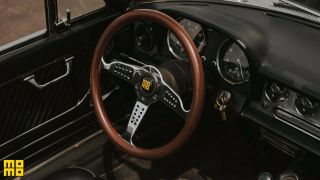 MOMO Steering Wheel Heritage Grand Prix Mahogany Wood Chrome Spokes 350mm 2