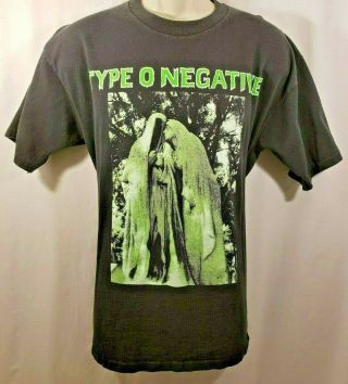 Vintage Type O Negative Tragical Misery 1994 Mens T Shirt Size Xl Black Green