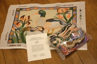 EHRMAN Lucinda Ganderton EGYPTIAN DUCKS TAPESTRY NEEDLEPOINT KIT retired VINTAGE 4