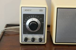 Vintage Advent Model 400 Tabletop FM Radio Receiver Acoustic Suspension Speaker 2