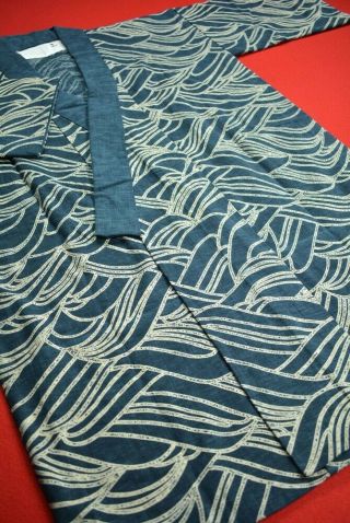 Ys28/665 Vintage Japanese Kimono Cotton Antique Boro Happi Indigo Blue