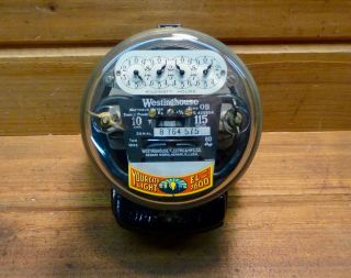 Vintage Westinghouse Electric Power Meter Your City Light Decal Industrial