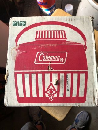 Nos Vintage Coleman 1 Gallon Snow - Lite Water Jug 5501 B703 Red