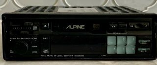 Alpine 7290 Vintage Am/fm Cassette Tape Pullout Car Stereo Radio
