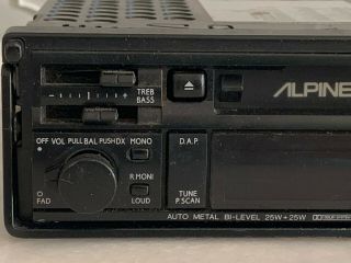 Alpine 7290 Vintage AM/FM Cassette Tape Pullout Car Stereo Radio 2