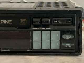 Alpine 7290 Vintage AM/FM Cassette Tape Pullout Car Stereo Radio 3