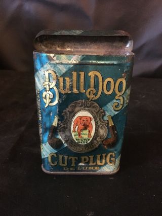 Vintage Advertising Bulldog Tobacco Vertical Pocket Tin.
