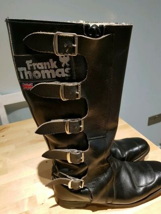 Vintage Frank Thomas Motorcycle Boots Retro Enduro